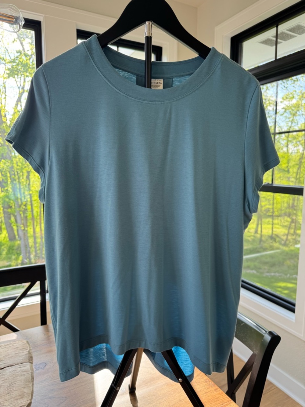 Athleta Dusty Blue Short-Sleeve Crewneck Tee